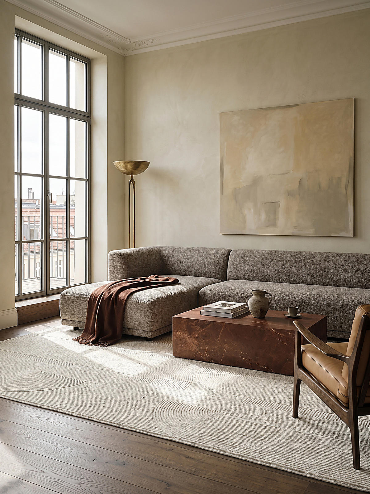 TEPPICH Kurzflor KASOS Waschbar Geometrisch Polyester Creme 160 x 230 cm - Creme, Textil (160/230cm) - KADIMA DESIGN