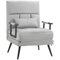 SCHLAFSESSEL 3-in-1 DE-14564 5-fach verstellbar mit Samtbezug Grau - Grau, Metall (71/97/71cm) - ComfortXL
