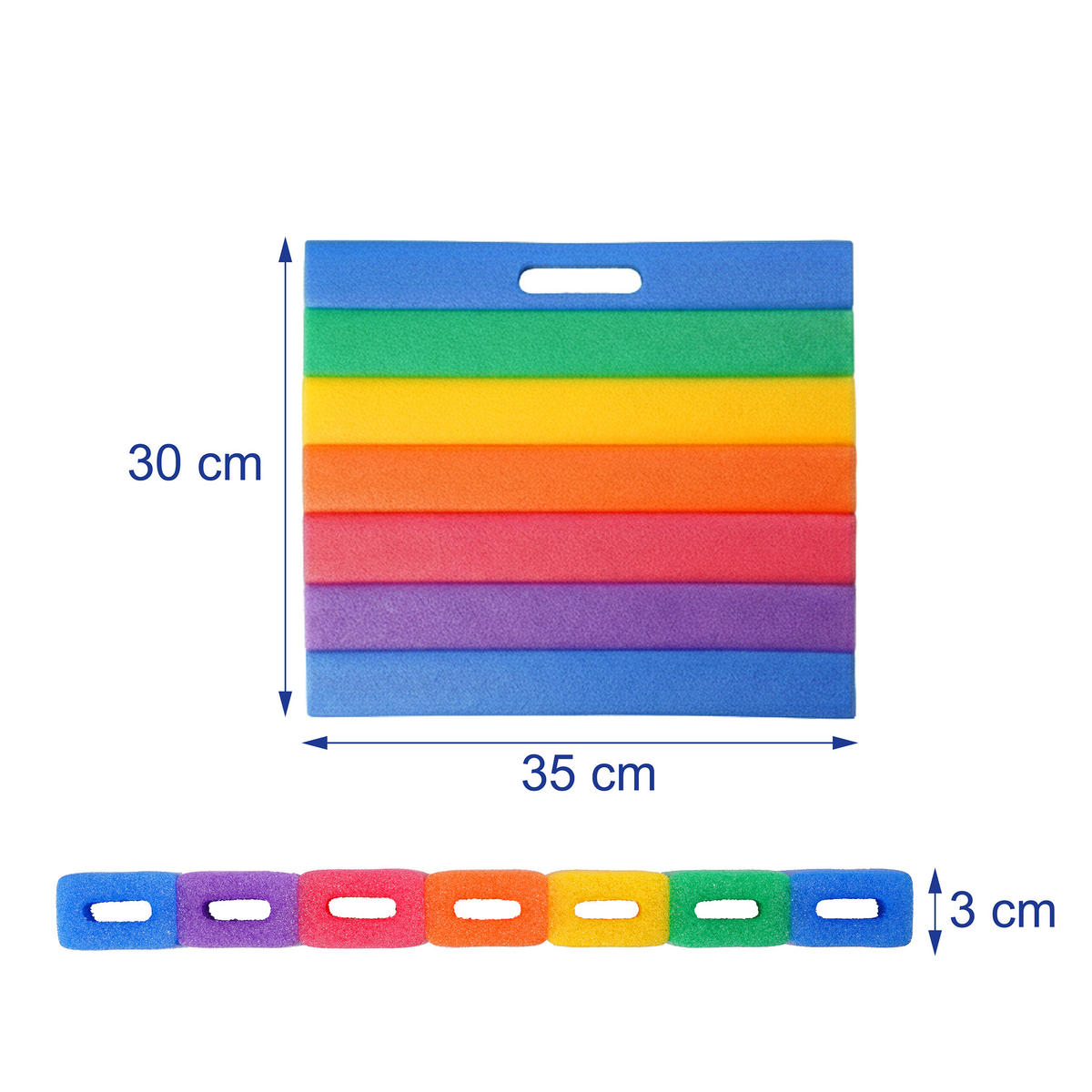 PODLOŽKA pod kolená, 2 ks - viacfarebná, plast (35/30cm) - Relaxdays