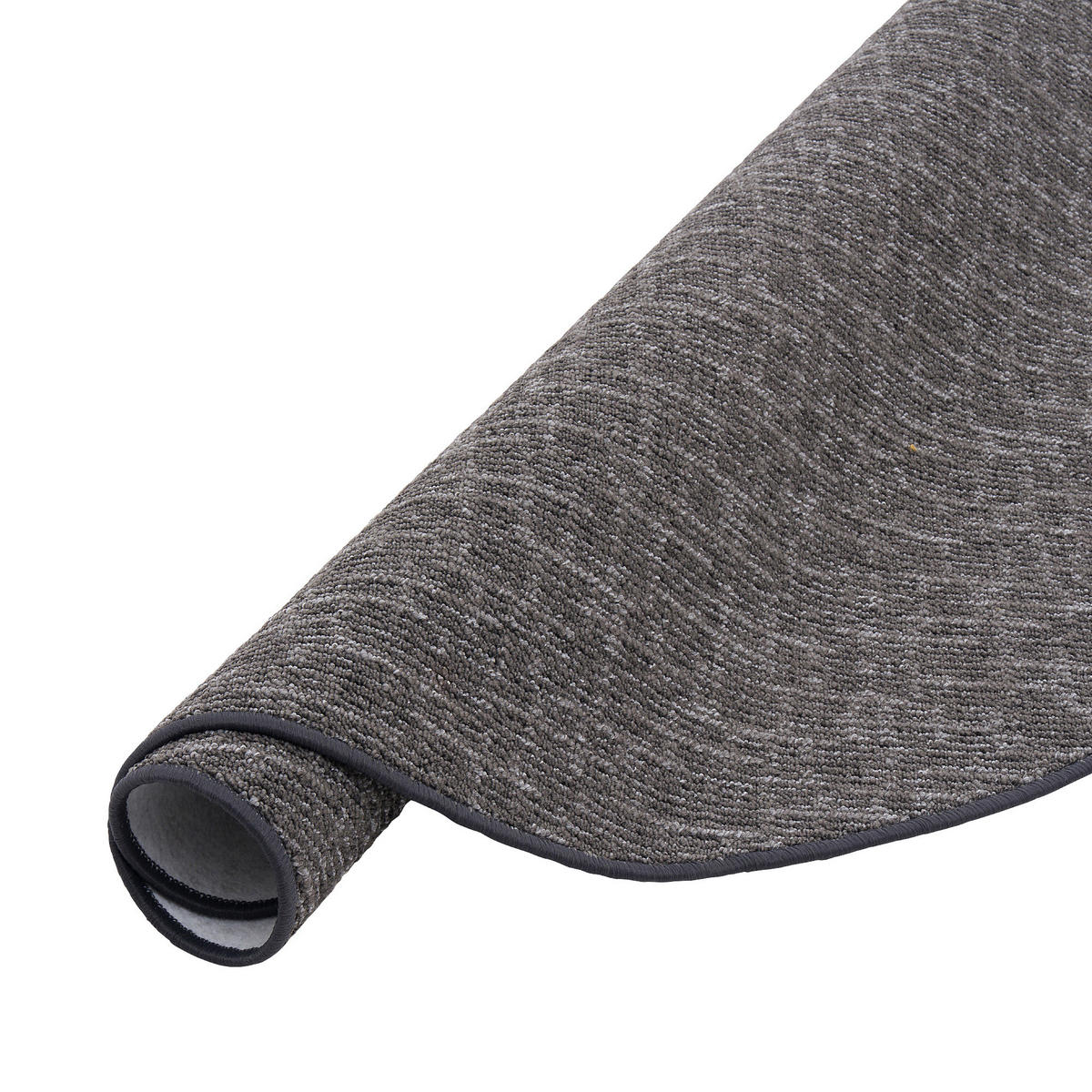 SCHLINGEN DESIGNER TEPPICH NIVA RUND - Anthrazit, Textil (133/133cm) - Snapstyle