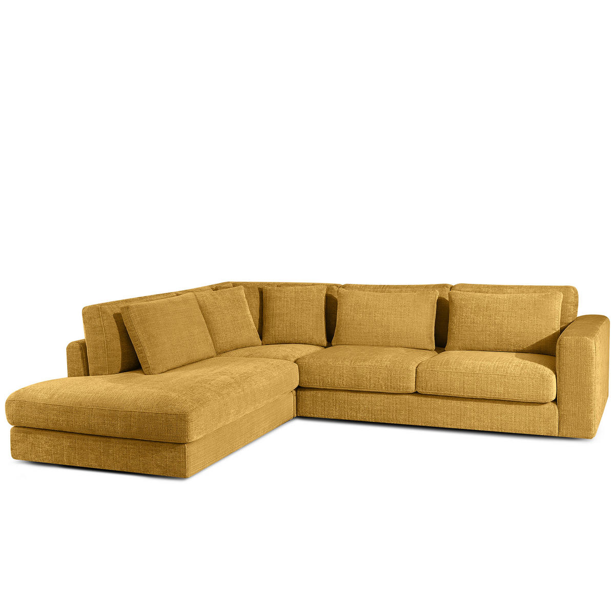 ECKSOFA links VERUS - Gelb, Holz/Holzwerkstoff (297/248cm) - KONSIMO®