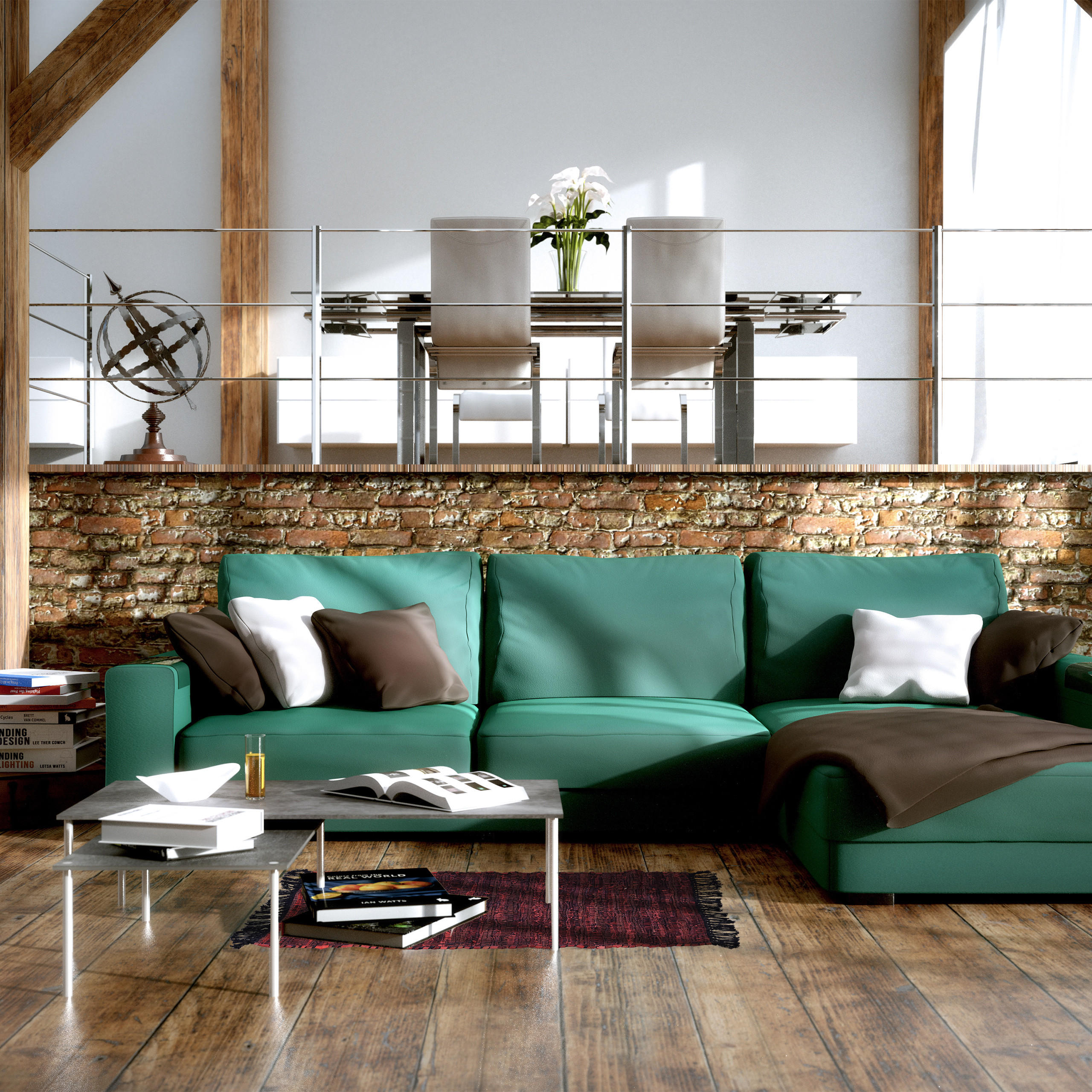 FLICKENTEPPICH - Rot, Leder/Textil (100/60cm) - Relaxdays