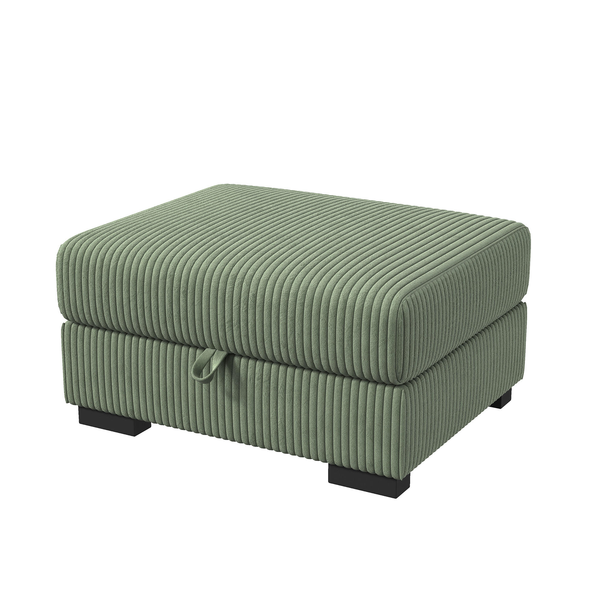 SITZHOCKER Schiefergra Mit Stauraum 69x88x45 Cm Fußbank - Grün, Holz (69/45/88cm)