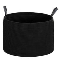 WÄSCHEKORB 88L Klappbar Wäschesammler mit Griff, 56 x 56 x 35,5 cm, Schwarz - Schwarz, Textil (56/35.5/56cm) - HOMCOM