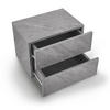 WANDSCHRANK Nachttisch mit 2 Schubladen Betonoptik 40x29x30 cm - Grau, Holz (40/30/29cm) - Juskys