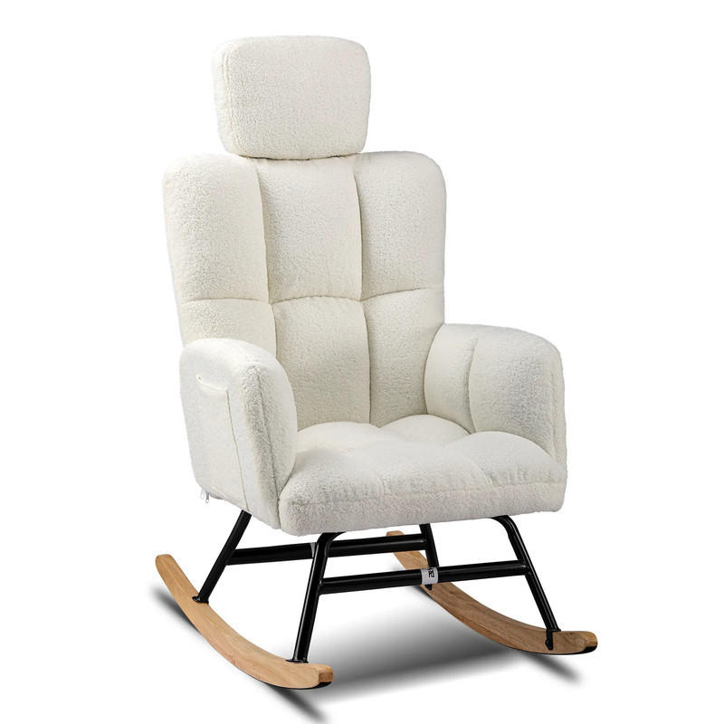 SCHAUKELSTUHL Teddy Stoff 150 kg Beige - Beige, Textil (51/91/57cm) - Coonoor