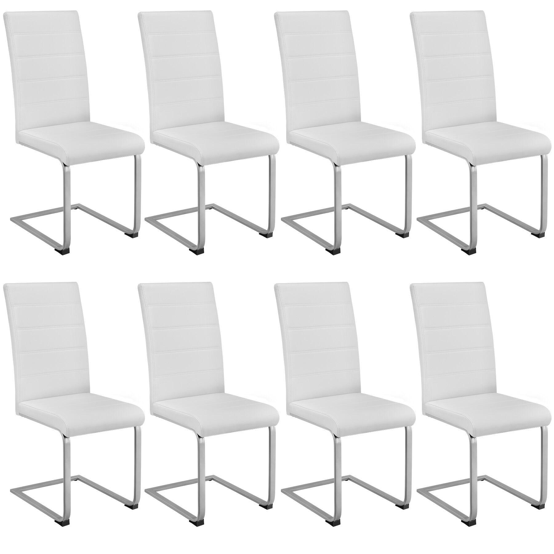 SCHWINGSTUHL 8er Set Bettina 41 x 52 x 99 cm weiß - Weiß, Textil (52/99/41cm) - tectake