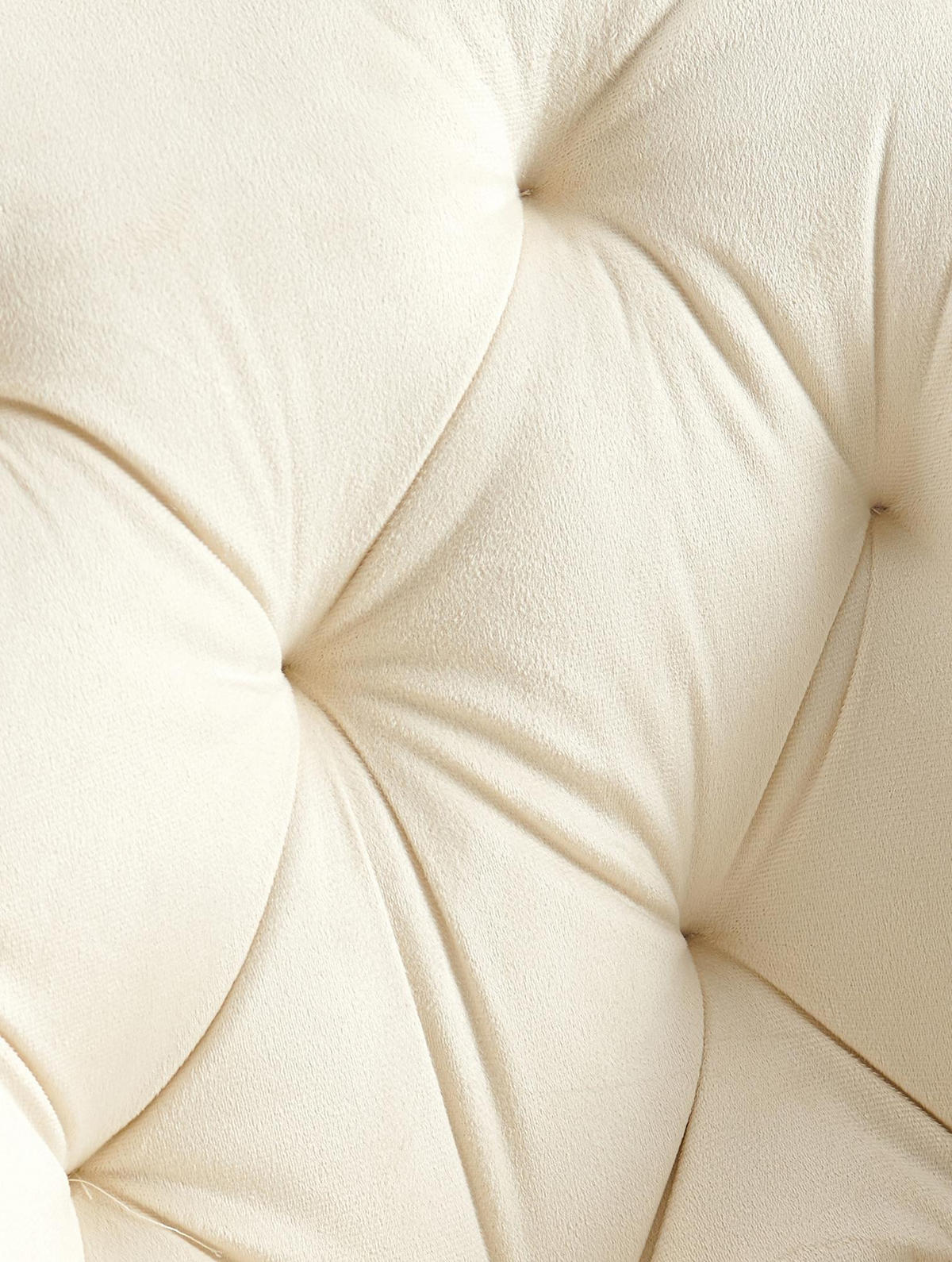 ARMLEHNENSTUHL Samt Creme - Creme/Schwarz, Textil/Metall (57/84/62cm) - CLP