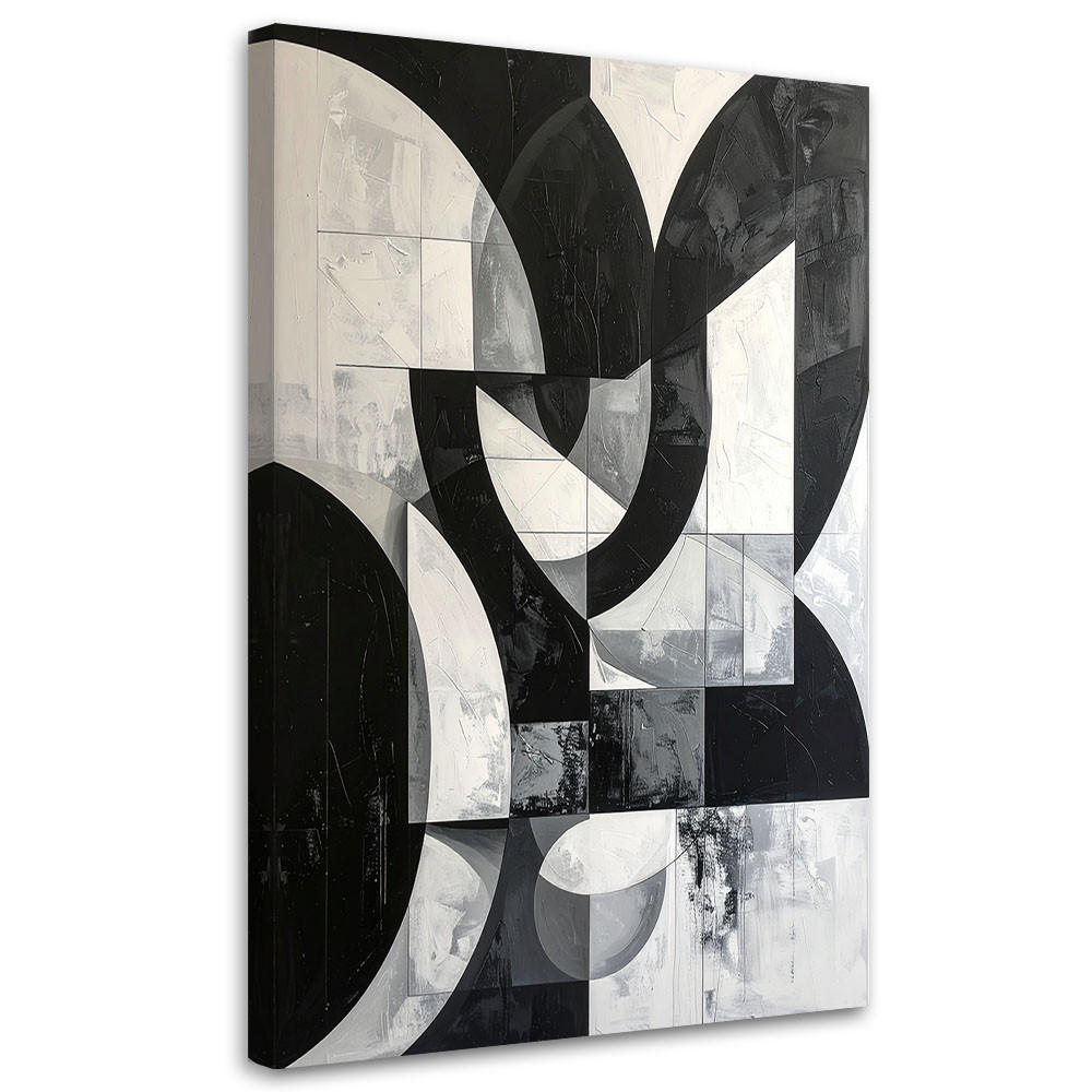 LEINWANDBILD 3D und geometrisch 80x120cm - Schwarz, Textil (80/120cm) - Feeby