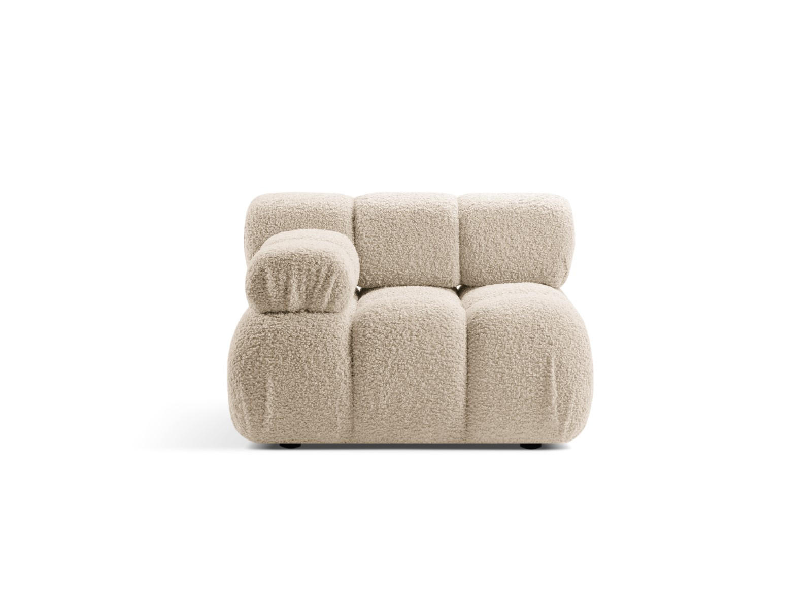 MODUL links Bellis aus Boucle leichtes beige - Creme, Textil (94/70/94cm) - Micadoni