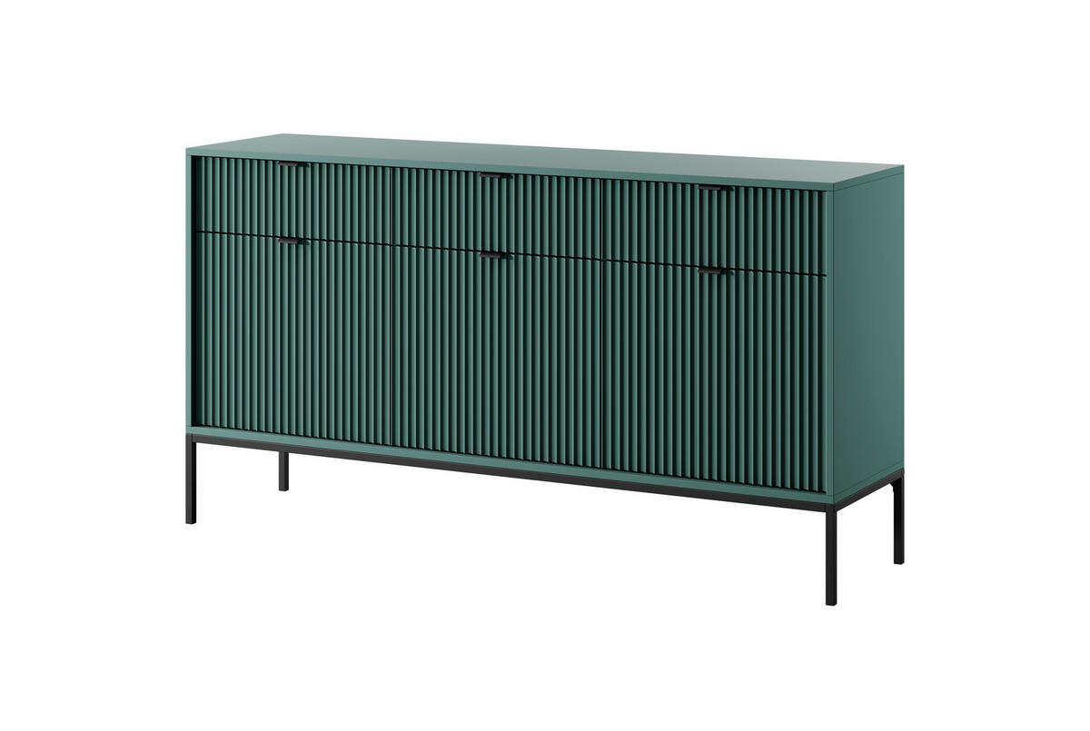 SIDEBOARD GRÜN - Grün, Holzwerkstoff (154/83/39cm) - FURNLUX
