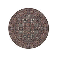 VINTAGE-TEPPICH George waschbar ø 160 cm rund - Rot/Multicolor, Kunststoff (160/160cm) - benuta
