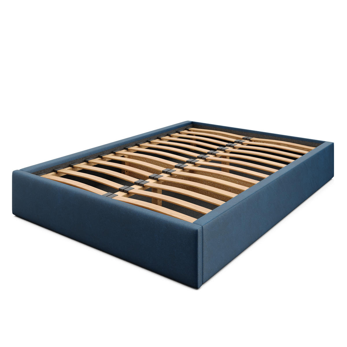 POLSTERBETT 140x200cm Bett mit Stauraum Lattenrost Dunkelblau - Dunkelblau, Holz/Holzwerkstoff (140/200cm) - Muralo