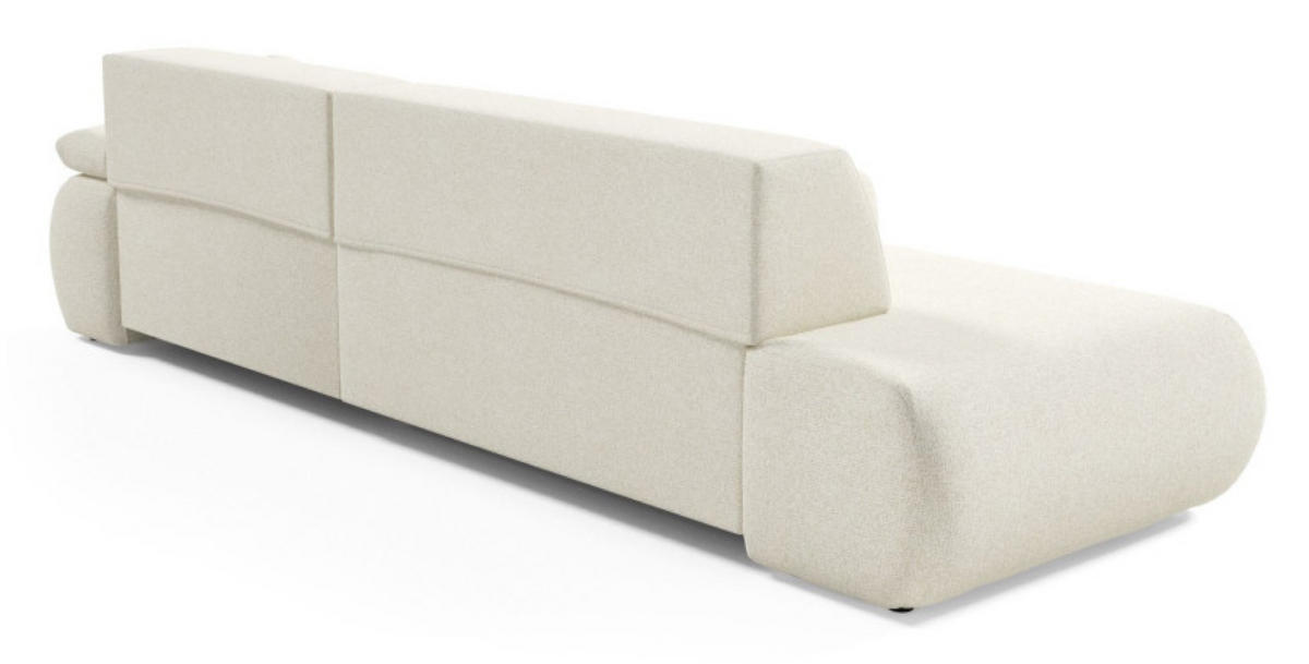 ECKSOFA Ecru PENTI Ausziehbar Mit Bettkasten Rechts - Ecru, Textil (173.5/286cm) - Sepro Meble