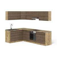ECKKÜCHE R-Line, Tabak-Walnuss/Goldkraft Eiche, 267 x 167 cm - Eichefarben/Walnussfarben, Holzwerkstoff (267/81.6/60cm) - Vicco