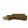 ECKSOFA Lusaka Mit Schlaffunktion - Gelb, Holzwerkstoff/Textil (292/198cm) - Fun Möbel