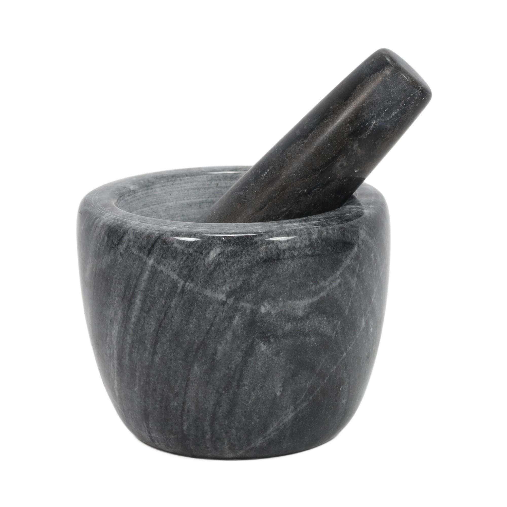 MARMORMÖRSER Gavi 12/12/9 cm - Schwarz, Stein (12/9/12cm) - Excellent Houseware