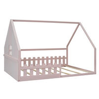 HAUSBETT 140/200 cm DE-04755, mit in Rosa - Pink, Holz/Holzwerkstoff (140/200cm) - ComfortXL