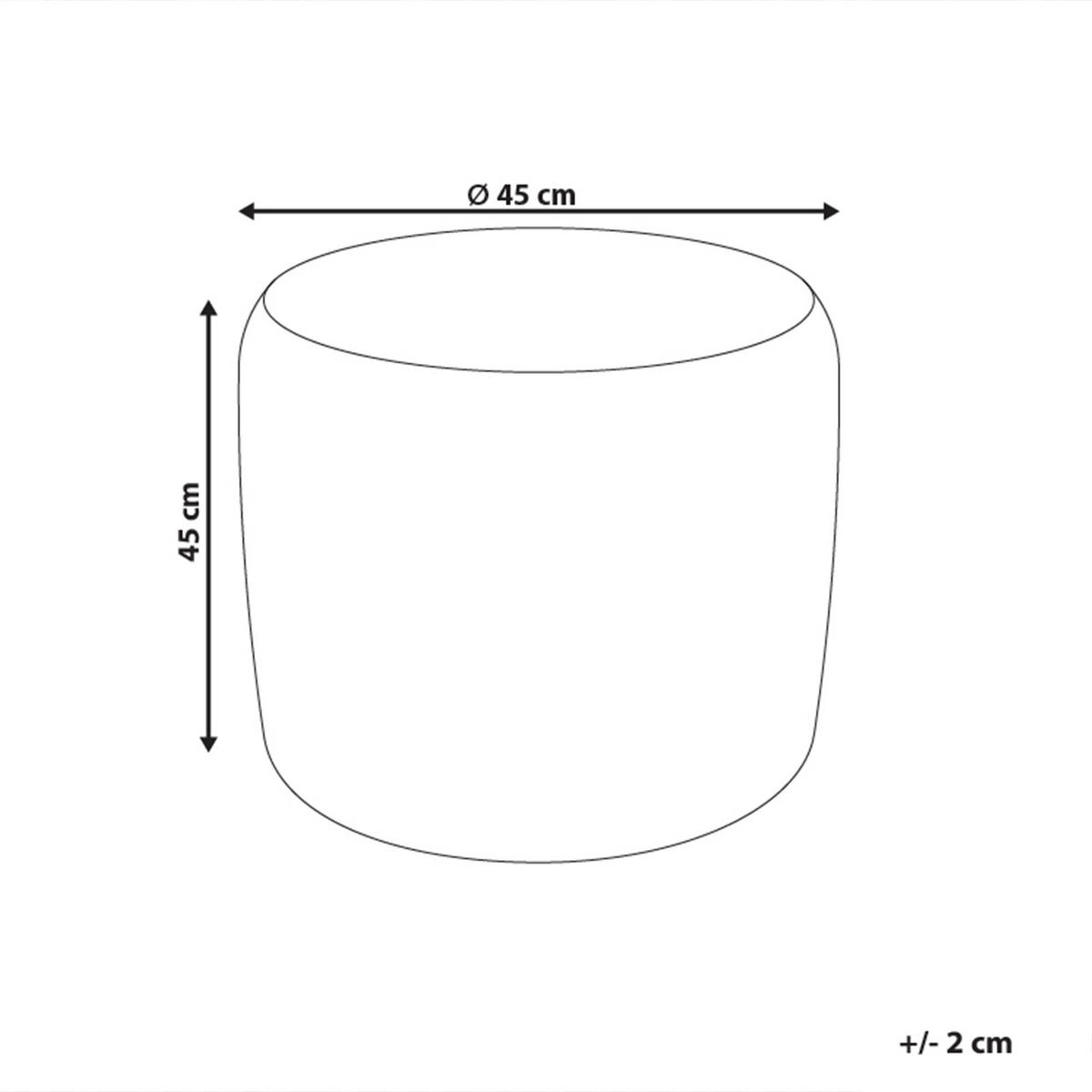 POUF Beige Thakot - Beige, Naturmaterialen (45/45/45cm) - Beliani