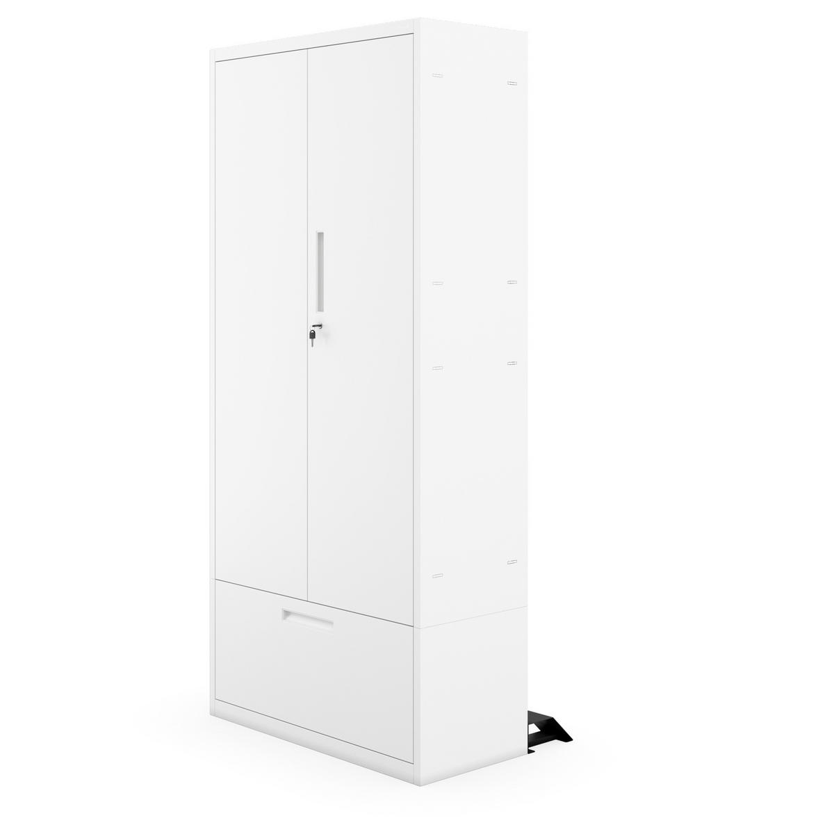 METALLSCHRANK Megan - Weiß, Metall (90/195/40cm)