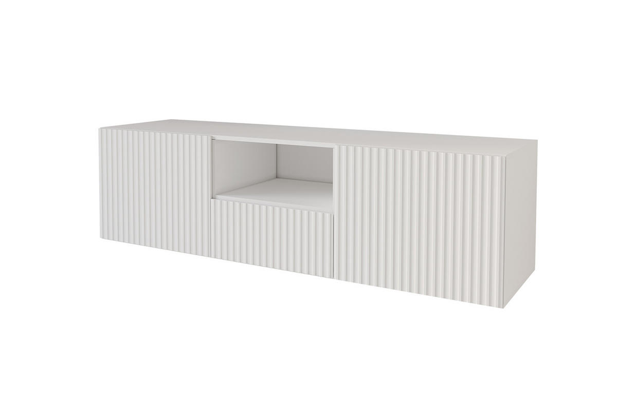 LOWBOARD NOA-2-W 140x40x41 cm - Weiß - Weiß, Holzwerkstoff (140/40/41cm) - ALTDECOR