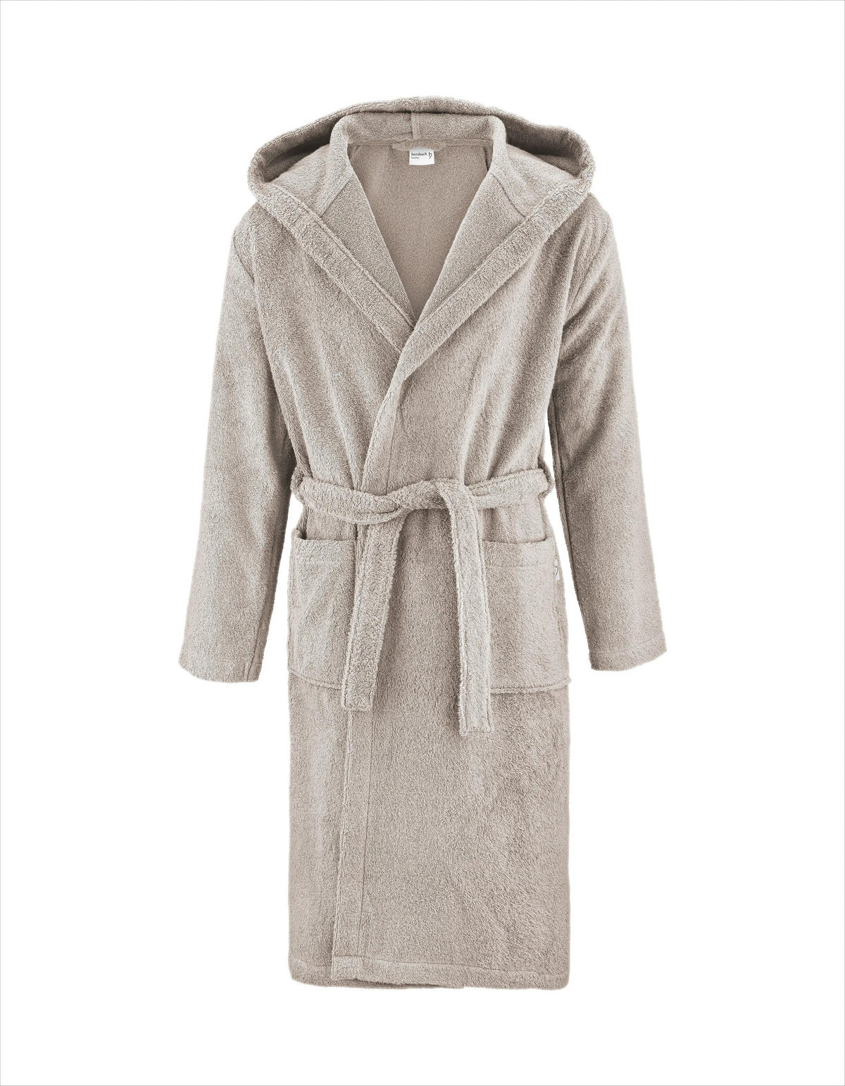 BADEMANTEL Herren Sandgrau - Sandfarben, Textil (XLnull) - Herzbach Home