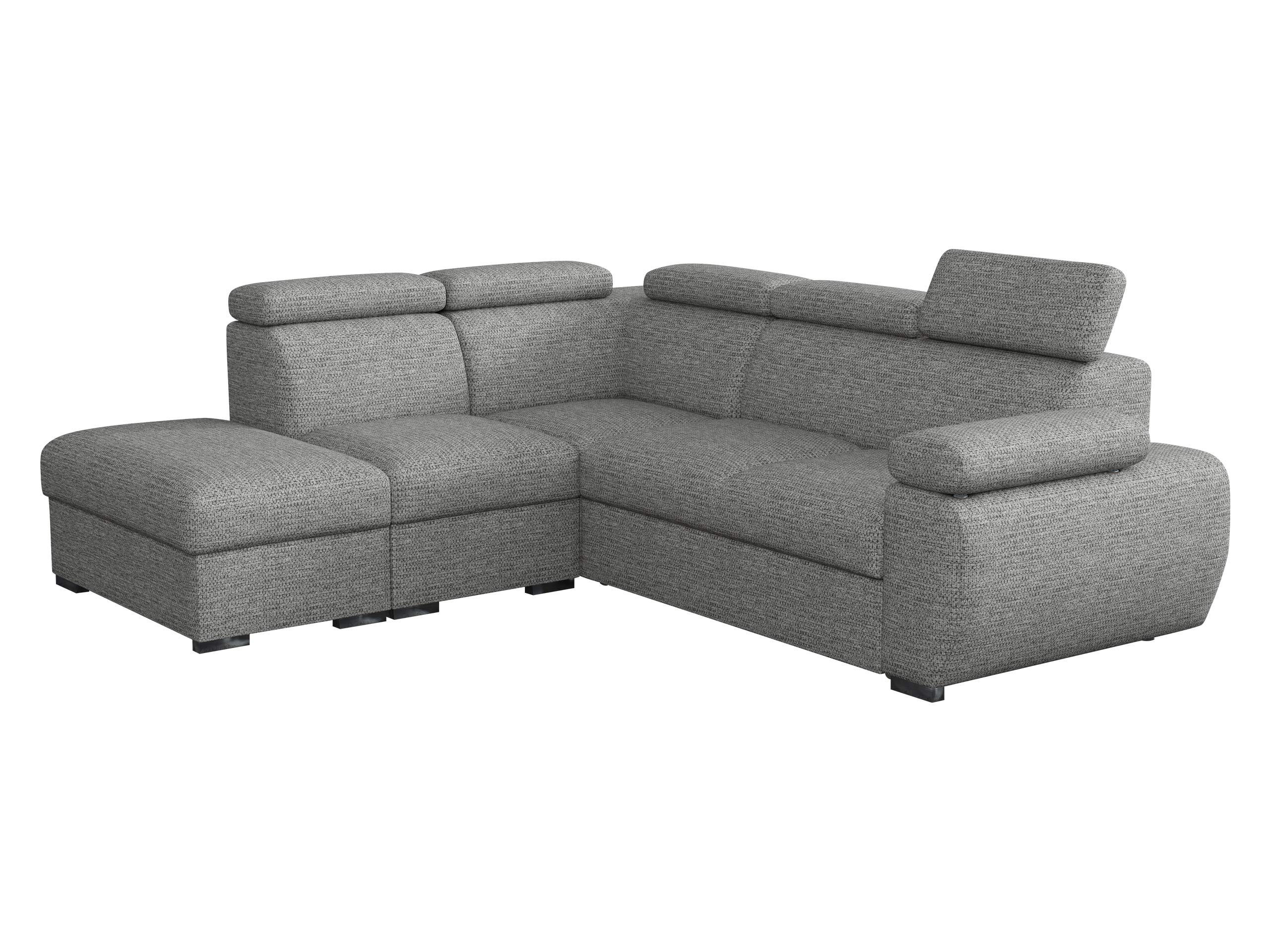 ECKSOFA Boston 2RR1P, Seite: Links PUFAP+R+1P(65)+2R - Greige/Silberfarben, Holz/Textil (260/230cm) - MIRJAN24