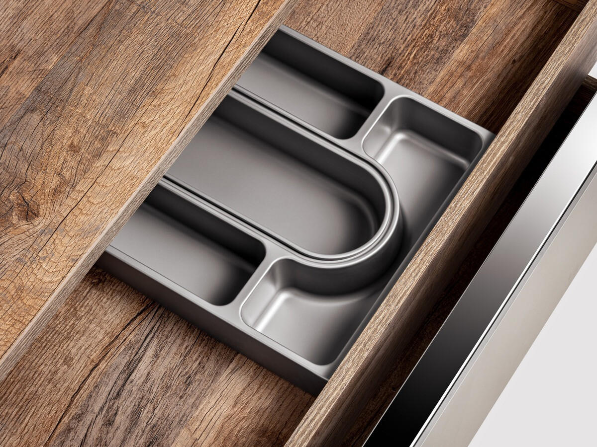 WASCHTISCHKOMBI 3 Teile - Santa Fe Taupe S BM214 in Clay Grau/Santa Fe Vintage Oak - Eichefarben, Holz (80/46/46cm)