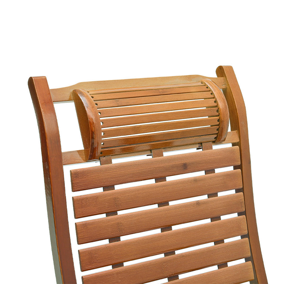 GARTENSCHAUKELSTUHL Relaxsessel aus Bambus Stahl in Braun für Garten Balkon klappbar verstellbar 47 x 95 x 72-108 cm Belastbarkeit 150 kg - Braun, Metall (47/108/95cm) - Livingandhome