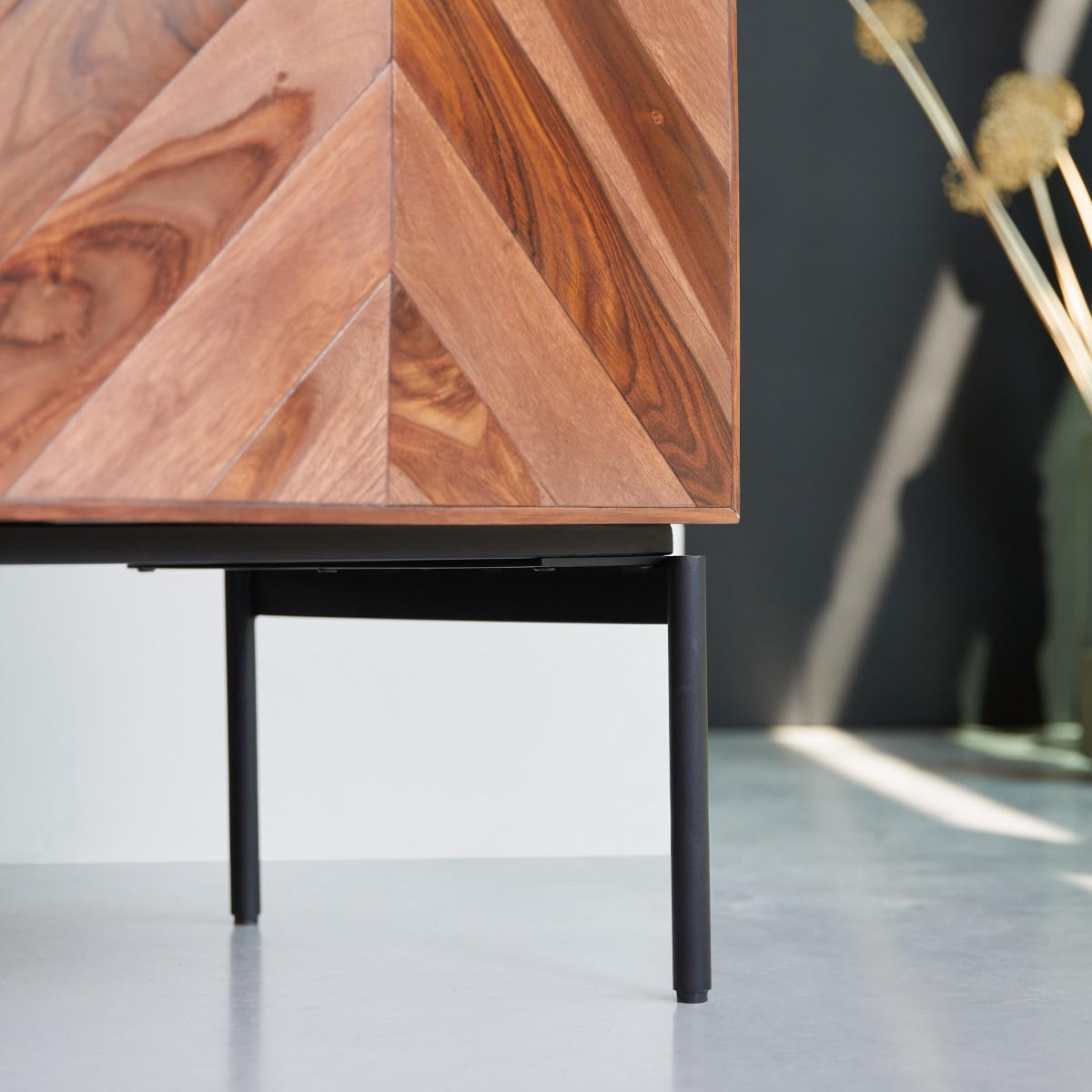 WASCHTISCHUNTERSCHRANK Ismaël Dunkelbraun aus Palisander - Dunkelbraun, Holz (155/83/57cm) - Tikamoon