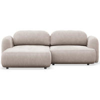 ROHOVÁ SEDAČKA Tvoya světle béžová žinylka - černá/ecru, textil/plast (267/175cm) - Selsey