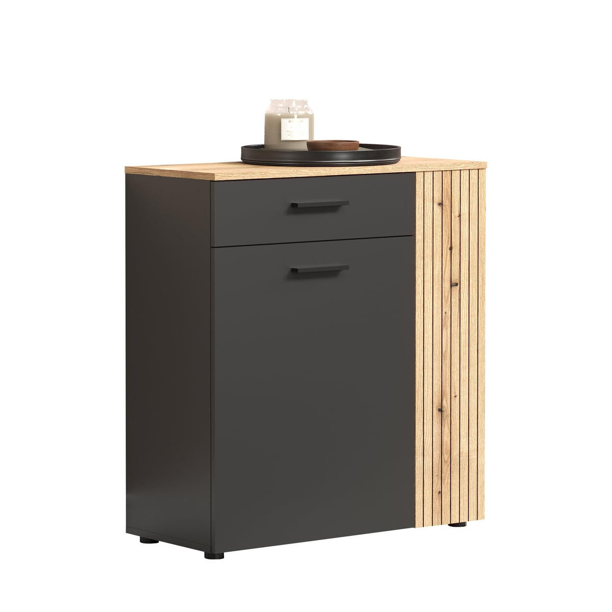 SCHUHSCHRANK Esteban Anthrazit - Anthrazit, Holzwerkstoff (80/88/36cm) - Trendteam