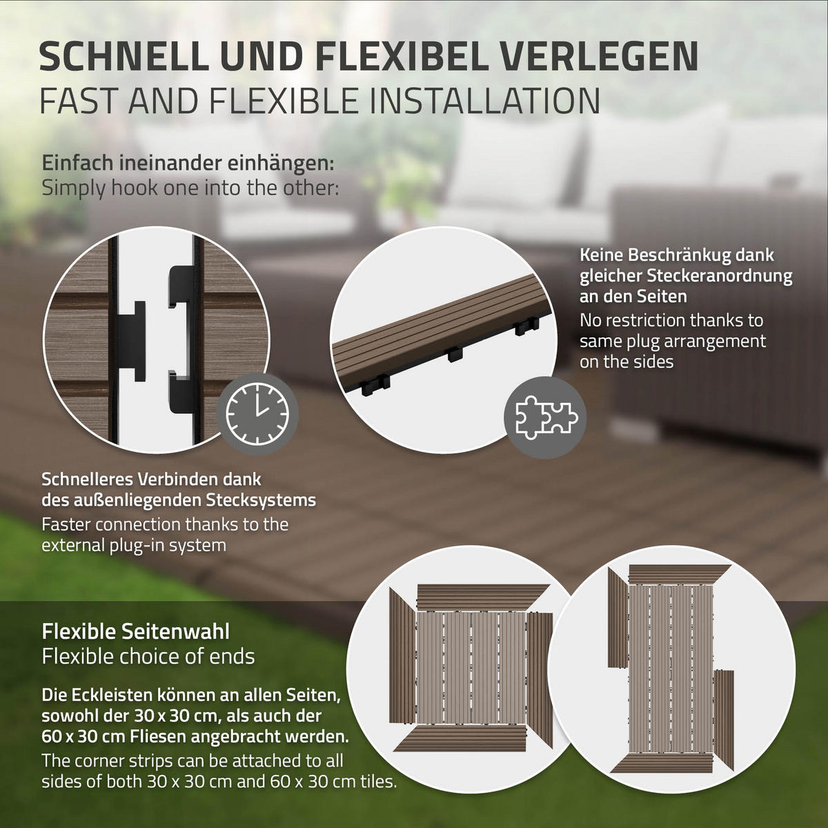 ABSCHLUSSLEISTE WPC Ecke links Dunkelbraun - Dunkelbraun, Holzwerkstoff (38/2/7.5cm) - ML-DESIGN