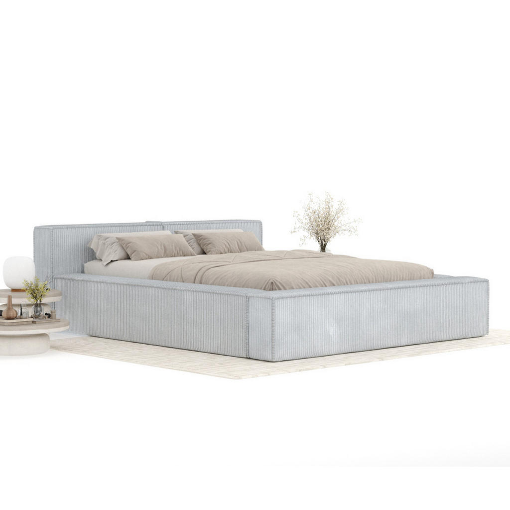 Thumbnail - Maison de Reve Polsterbett, Hellgrau, Textil, 180x200 cm, Oeko-Tex® Standard 100, FSC 100%, Made in EU, Schlafzimmer, Be...