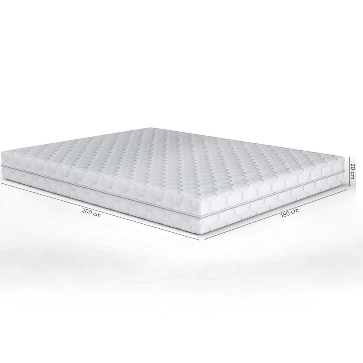 MATRATZE 7-Zonen H3 160x200 - Weiß, Naturmaterialien (160/200cm) - Home Collective
