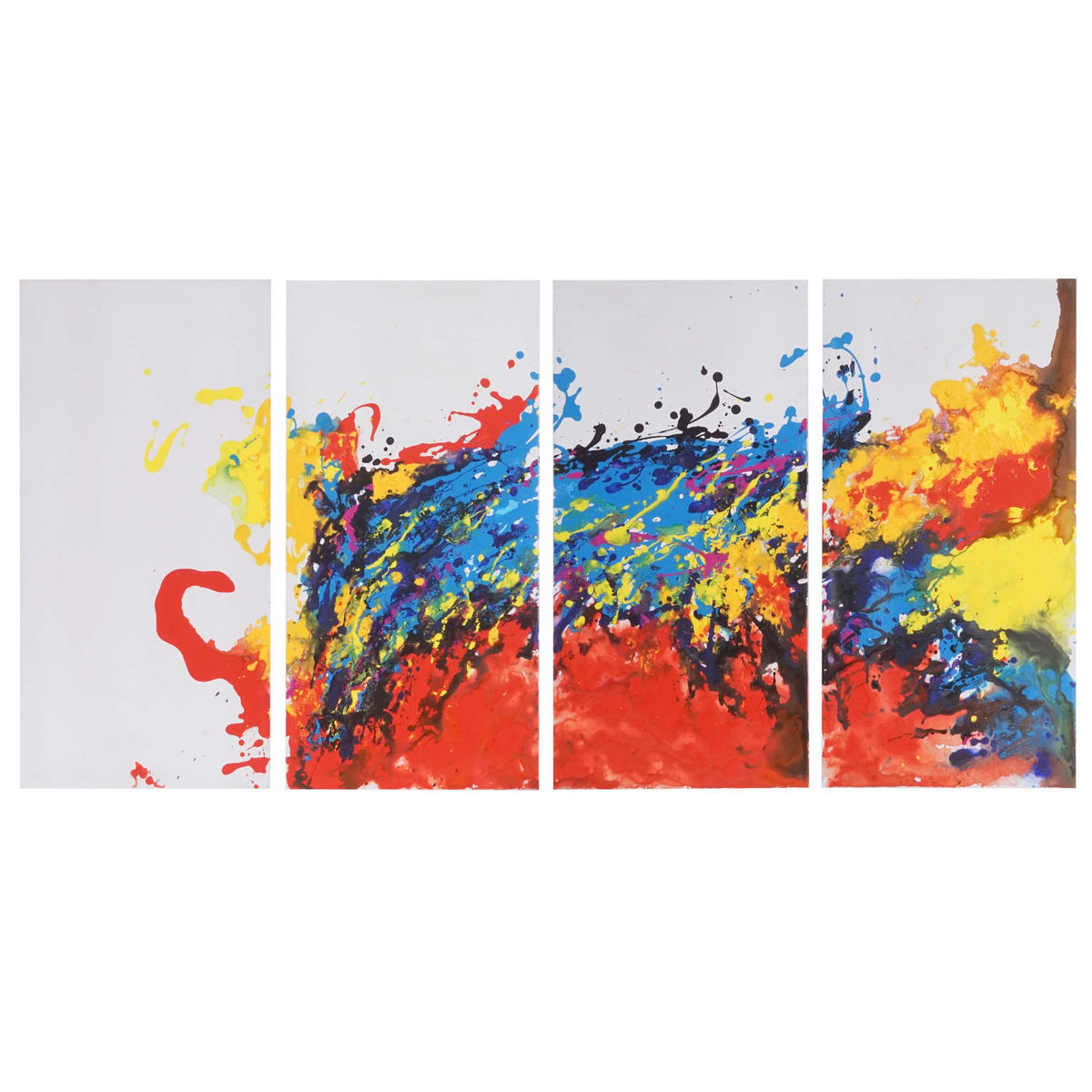 ÖLGEMÄLDE WAVE HANDGEMALT Mehrfarbig - Multicolor, Textil (120/60cm) - MCW