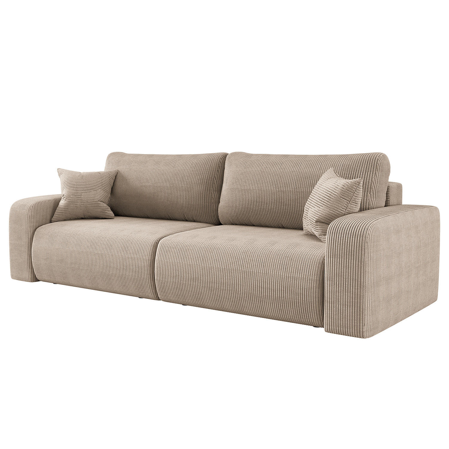 SCHLAFSOFA - Schwarz/Braun, Kunststoff/Textil (245/83/90cm) - home24