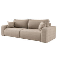 SCHLAFSOFA - Schwarz/Braun, Kunststoff/Textil (245/83/90cm) - home24