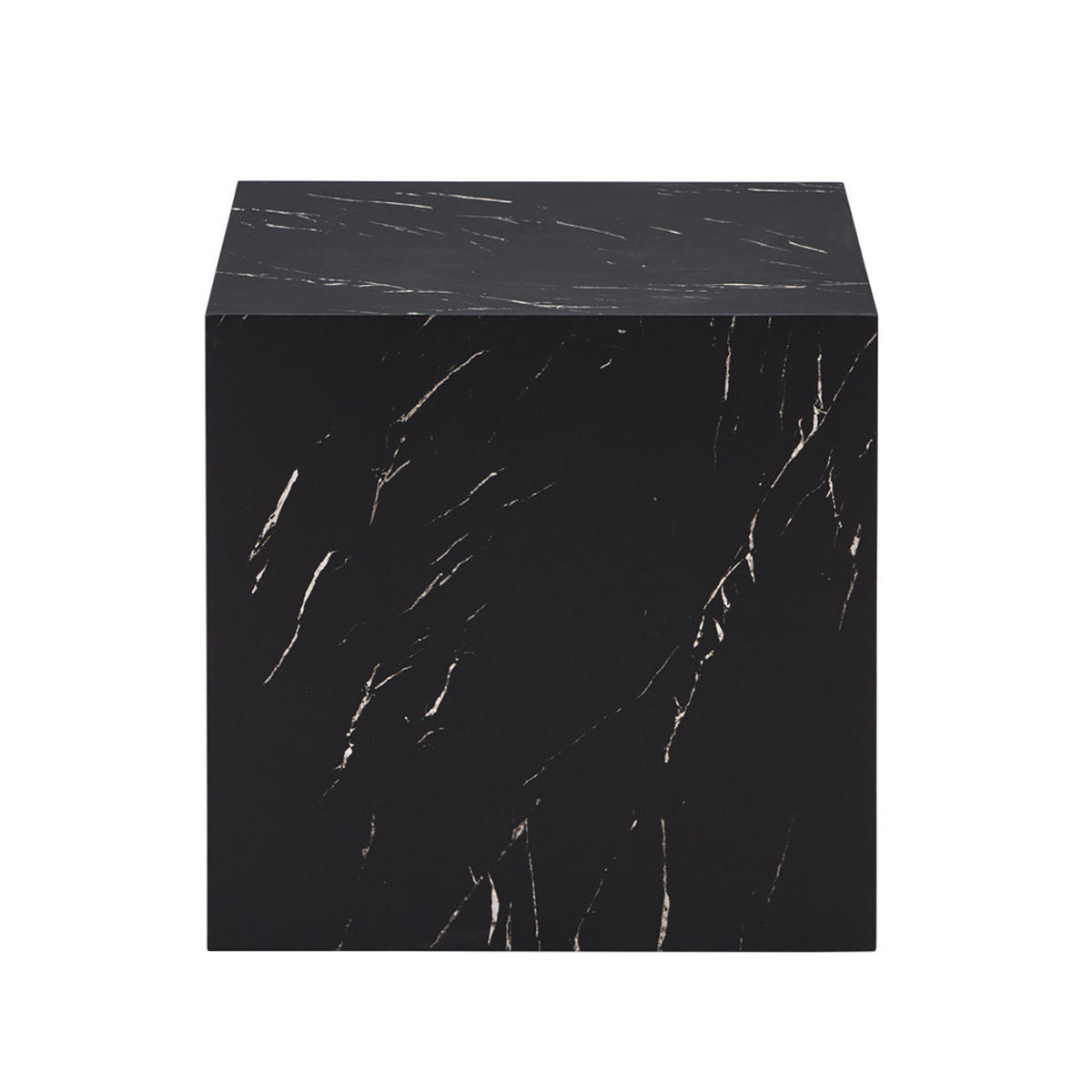 COUCHTISCH AMIRI M - Farbe: Schwarz, Größe: 50 x 50 x 50 cm - Schwarz, Holzwerkstoff/Textil (50/50/50cm) - Home Deluxe