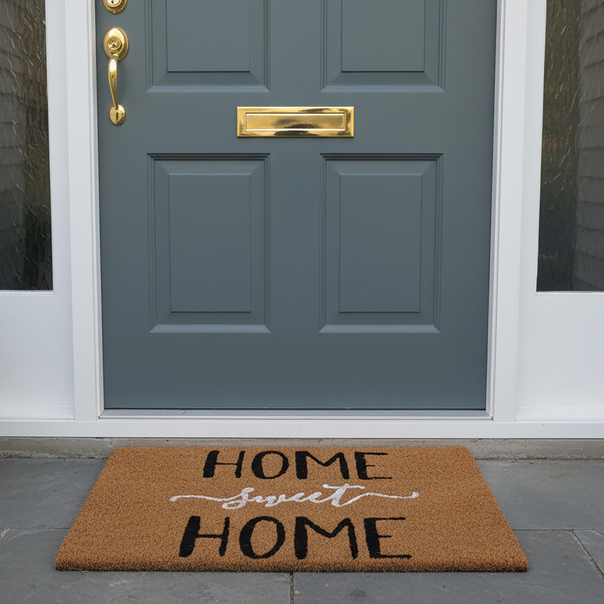 FUSSMATTE - Hellbraun, Kunststoff/Textil (60/40cm) - Relaxdays