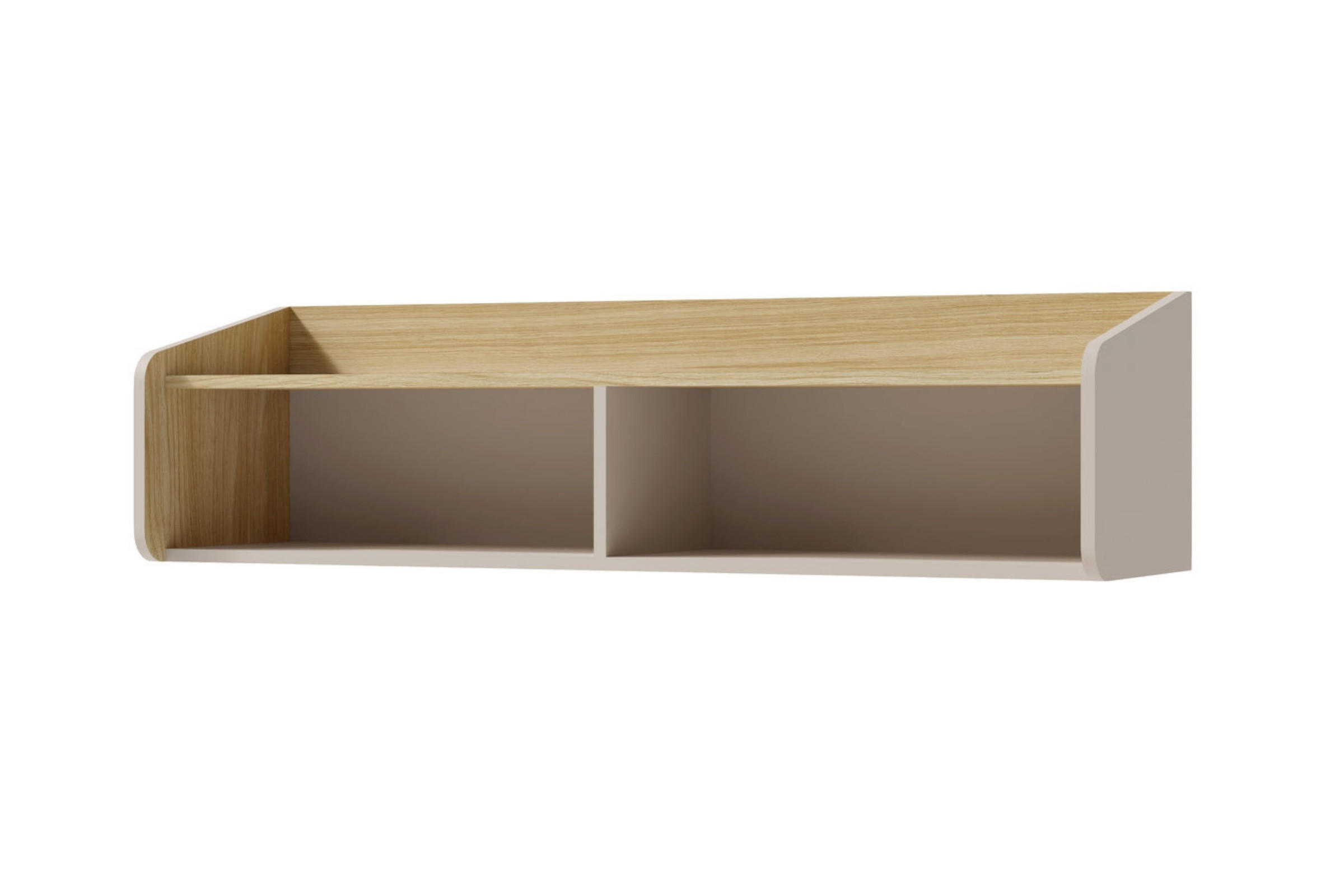 WANDREGAL ALBI 11 125/33/33 in Sandbeige / Geölte Eiche - Eichefarben/Beige, Holzwerkstoff (125/33/33cm) - Deine Möbel 24
