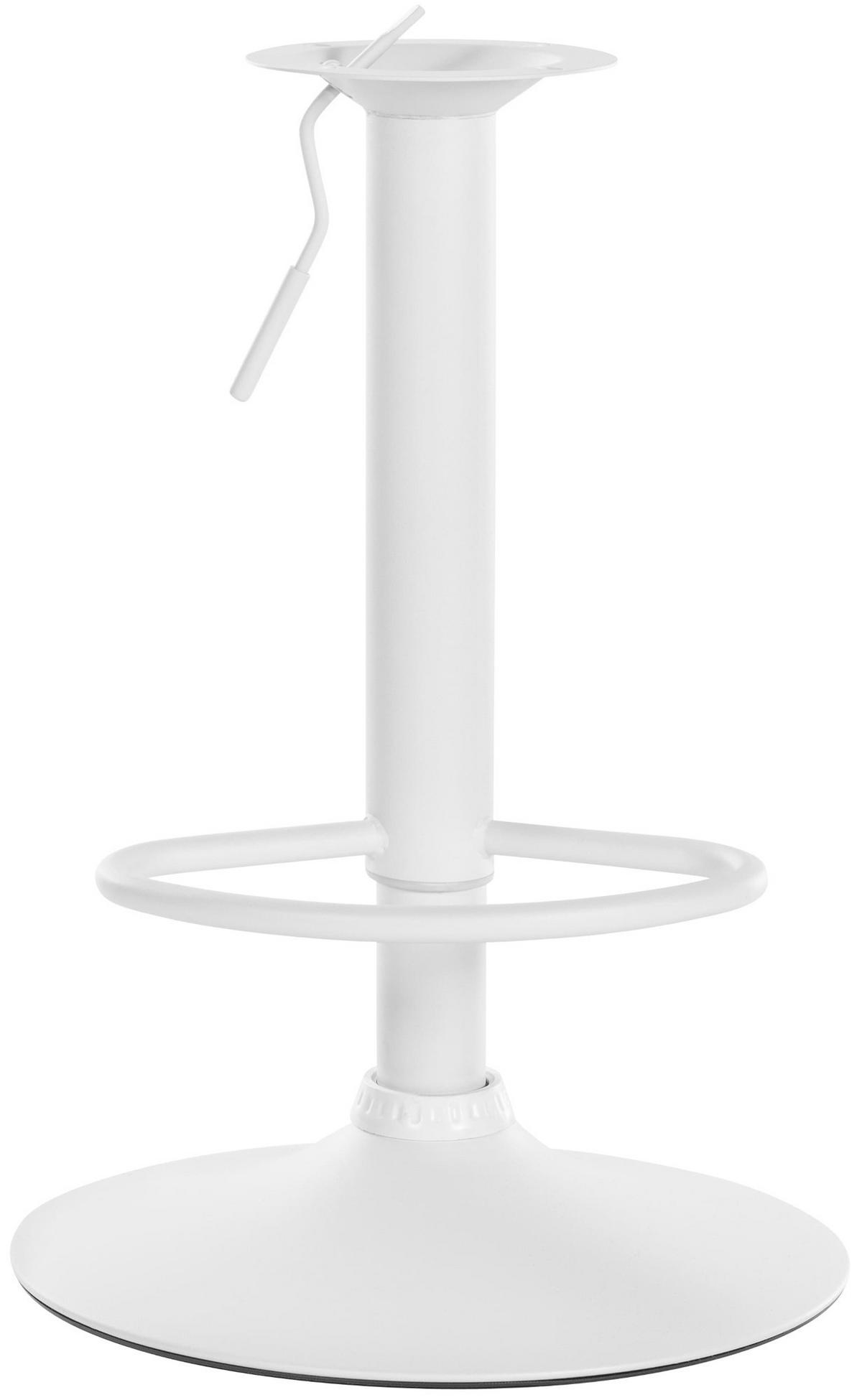 ERSATZ-GESTELL für Barhocker 57-77 cm Weiß - Weiß, Metall (38.5/57/38.5cm) - furnicato