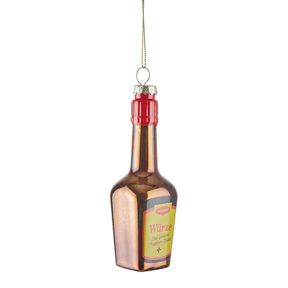 BAUMANHÄNGER Hang On Maggi-Flasche - Braun, Glas (4/9/4cm) - Butlers