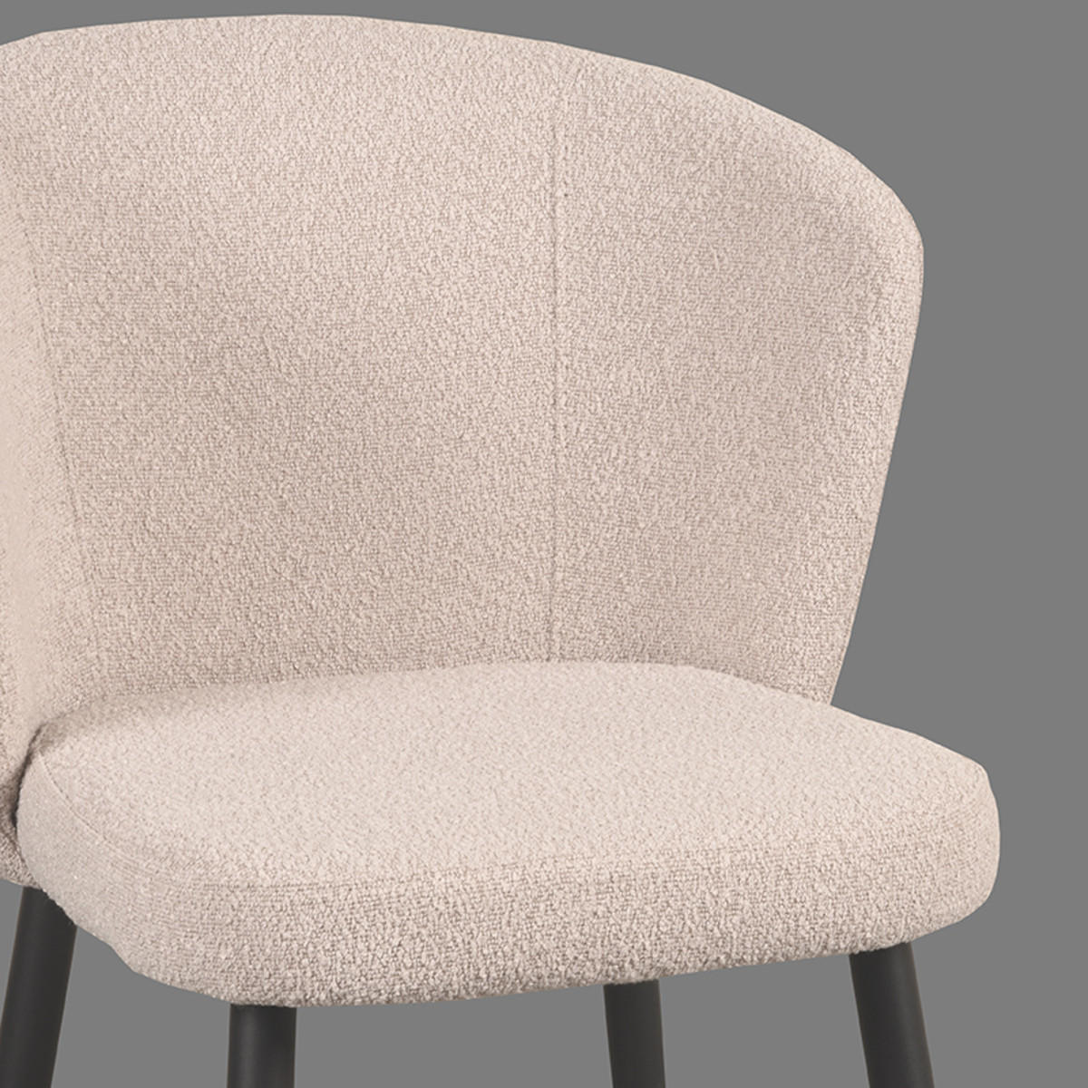 ESSZIMMERSTUHL Wave Beige 60/58/85 cm 2er-Set - Beige, Textil (58/85/60cm) - LABEL51