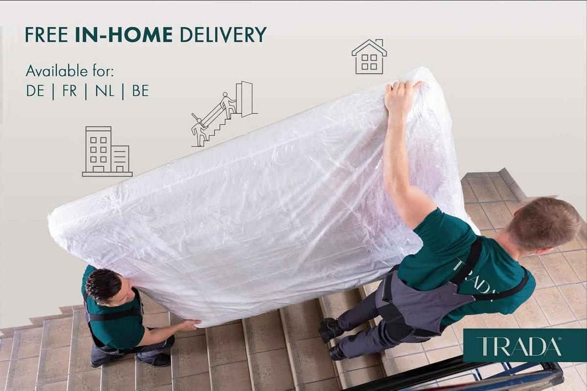 BETT für Hotel DUBAJ 70 x 200 cm, Polsterbett mit Rädern, Taschenmatratze, Einzelbett, 1 Stück, Schwarz - Schwarz, Holz/Buchenholz (70/200cm) - Trada