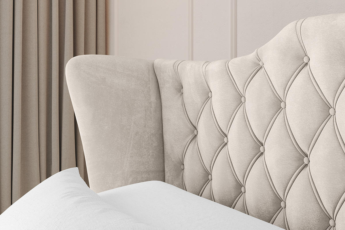 POLSTERBETT mit Bettkasten und Lattenrost, Bett mit Matratze H3/H4 - MODY 120x200 Beige - Beige, Holzwerkstoff/Textil (120/200cm) - ALTDECOR