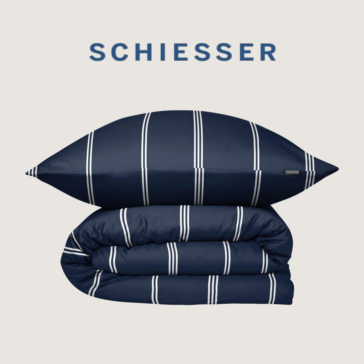 BETTWÄSCHESET Matteo - Renforcé - 2-teilig - 135 x 200 cm - Dunkelblau - Dunkelblau, Textil (135/200cm) - SCHIESSER