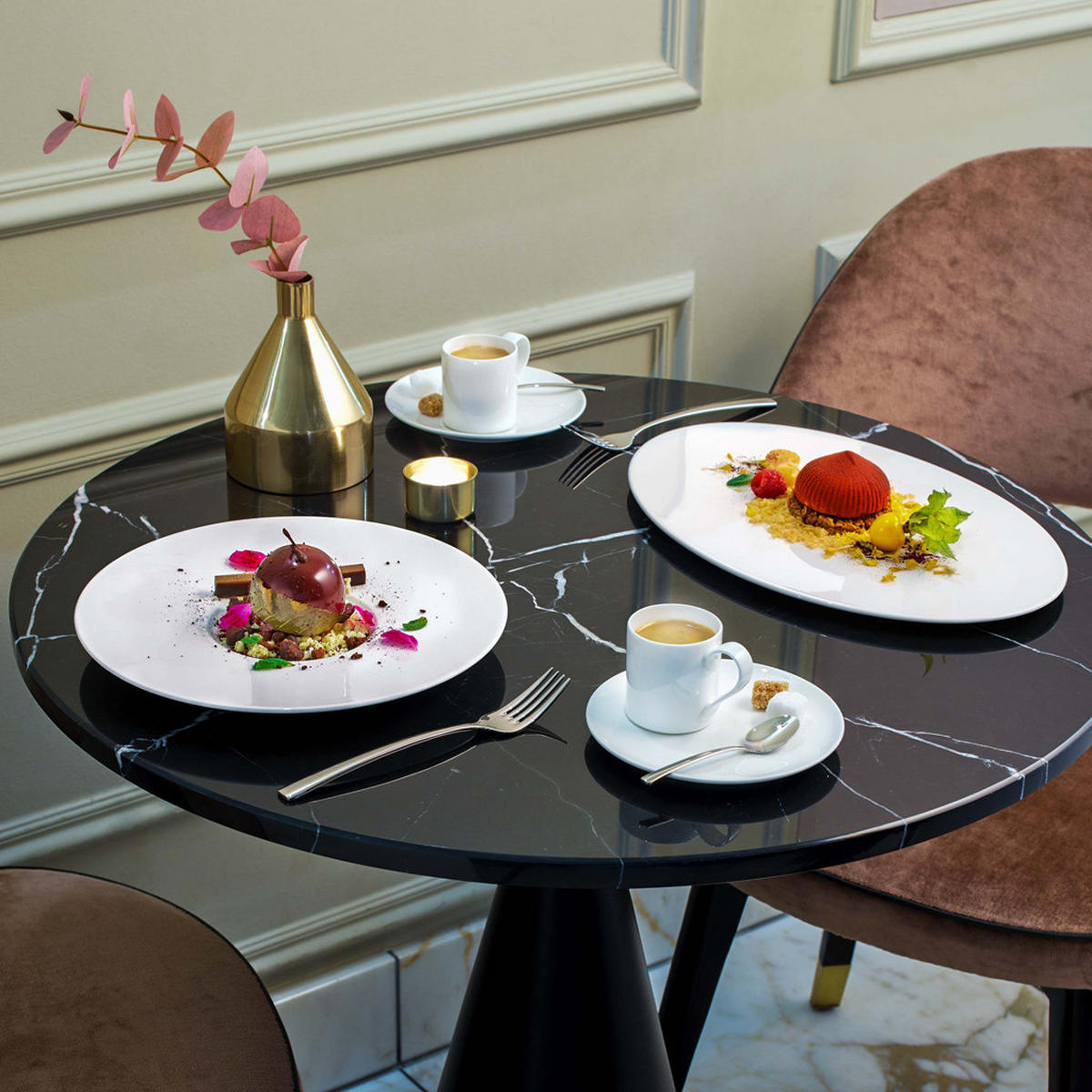 ESPRESSOTASSEN MIT UNTERTASSEN Modern Grace weiß 60 ml 6er Set - Weiß, Keramik (11/7/14cm) - Villeroy & Boch