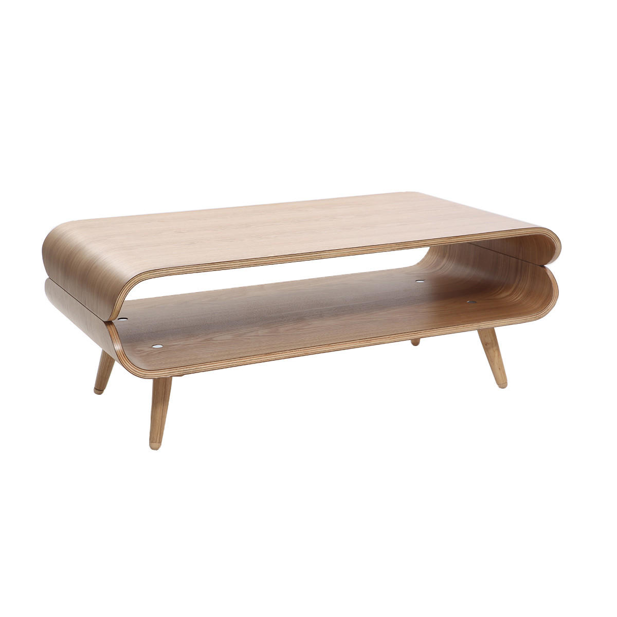 COUCHTISCH Design Eschenholz TAKLA - Grün, Holz (118/60/45cm) - Miliboo