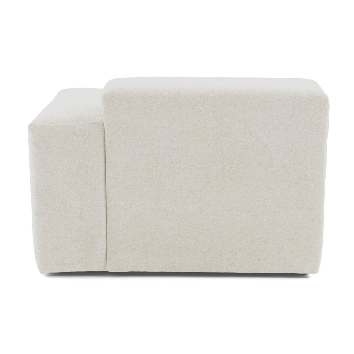 3-SITZER modulares Sofa HEAVEN SET 1 Links, Breite 255 cm Webstoff Weiß - Schwarz/Weiß, Holz/Kunststoff (255/71/102cm) - Muffo